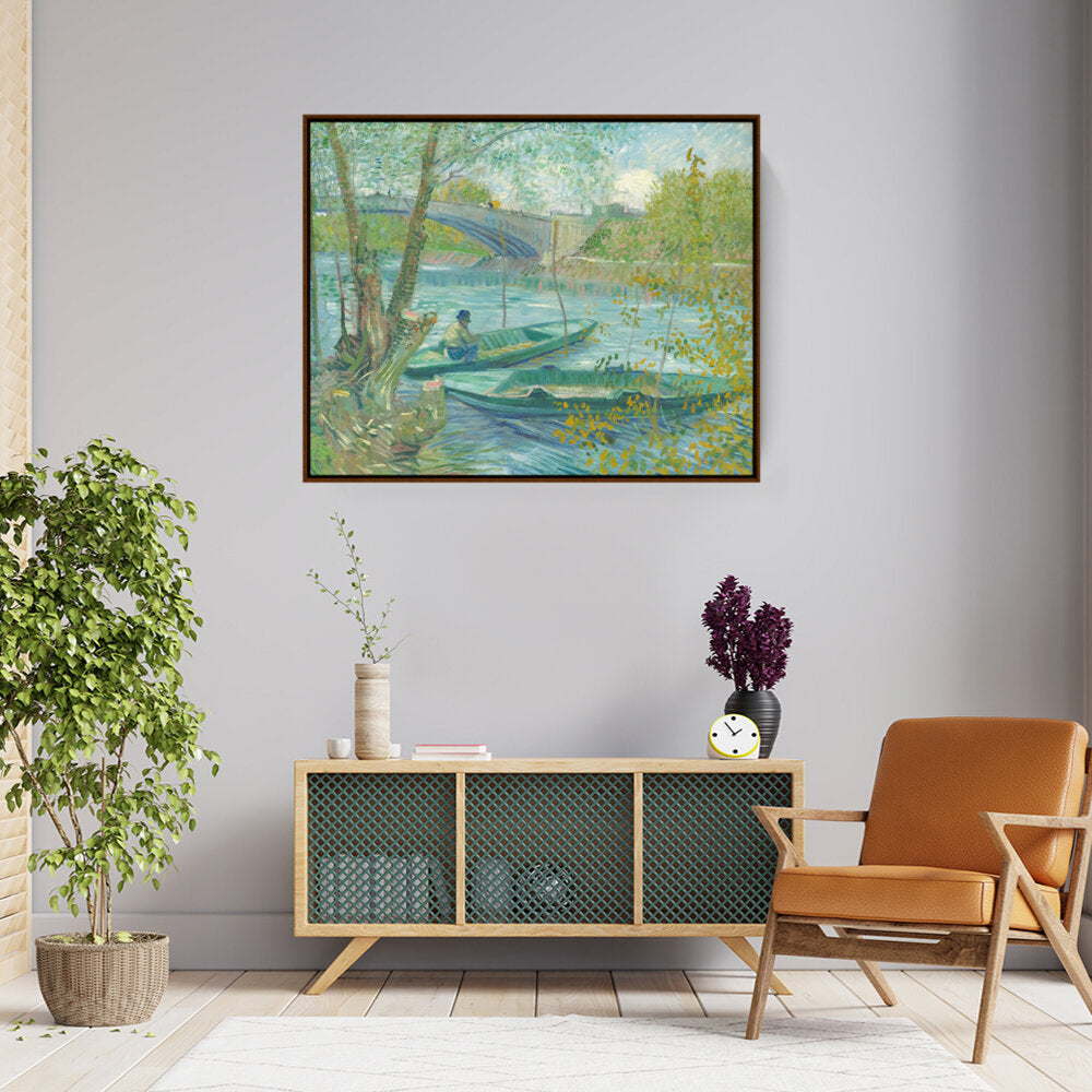 Fishing In Spring - FLOATING FRAME