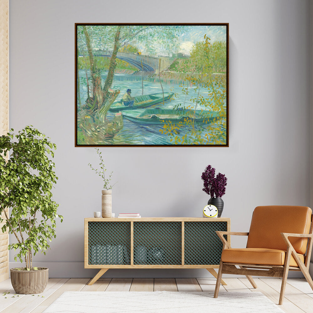 Fishing In Spring - FLOATING FRAME