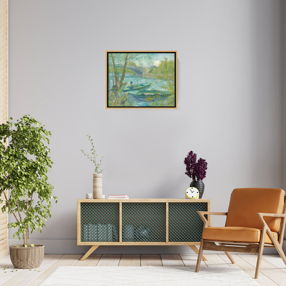 Fishing In Spring - FLOATING FRAME