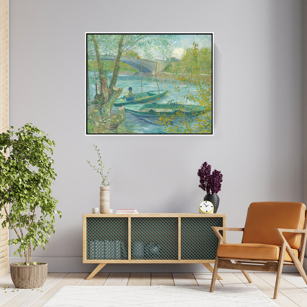 Fishing In Spring - FLOATING FRAME