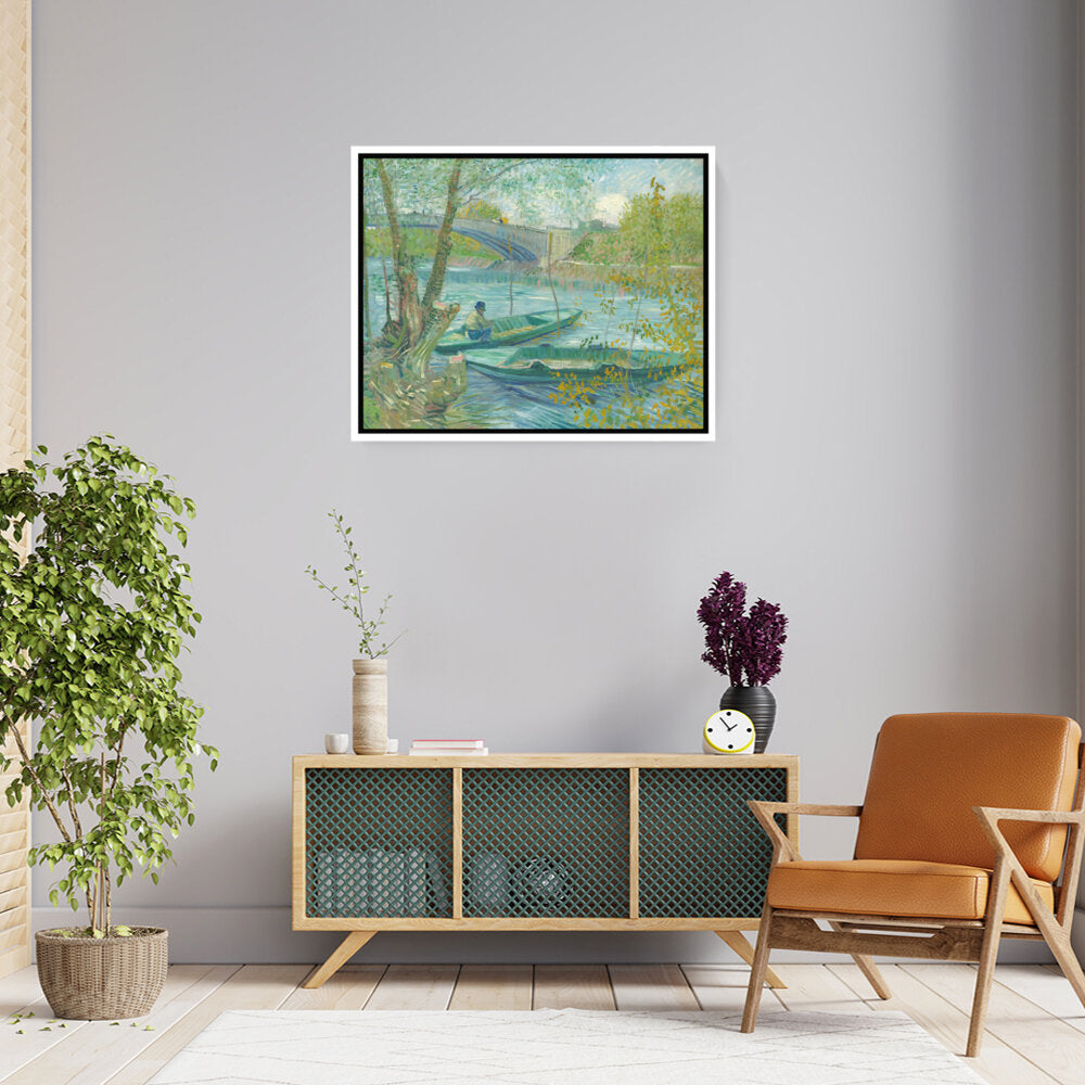 Fishing In Spring - FLOATING FRAME