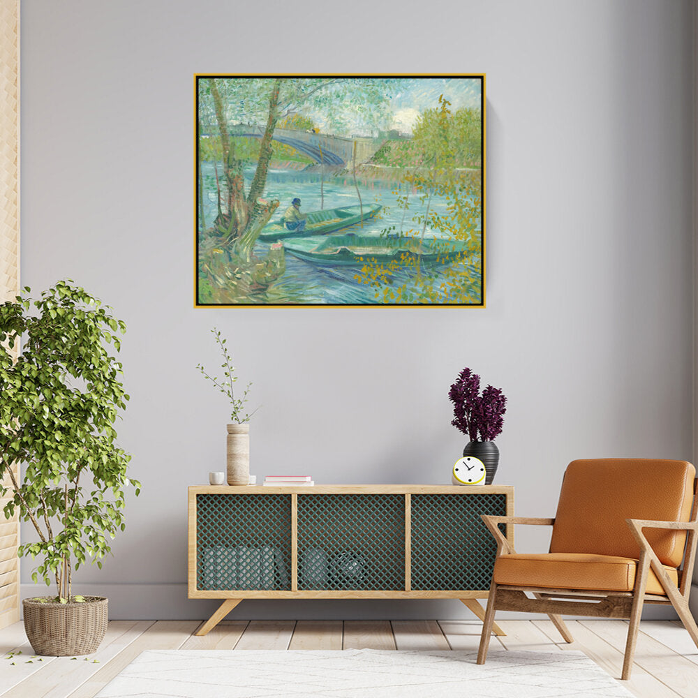 Fishing In Spring - FLOATING FRAME