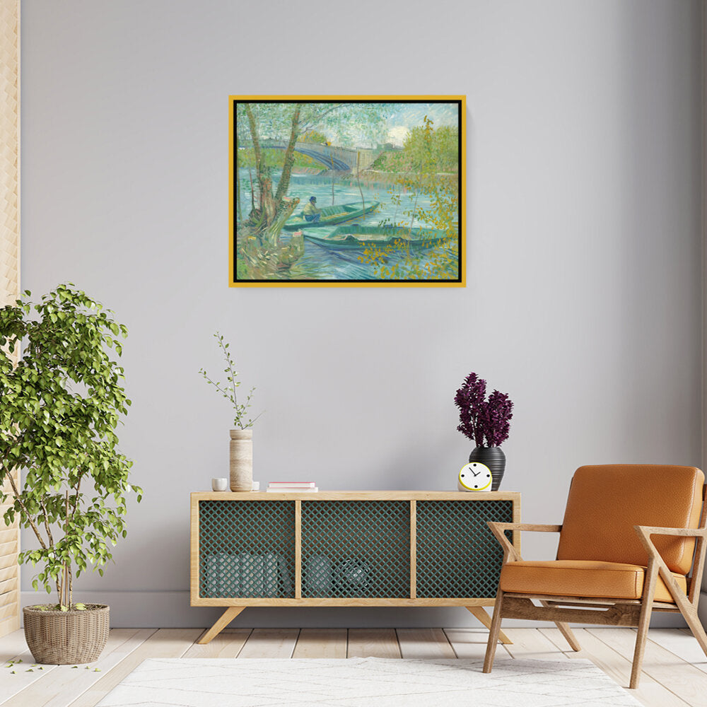 Fishing In Spring - FLOATING FRAME