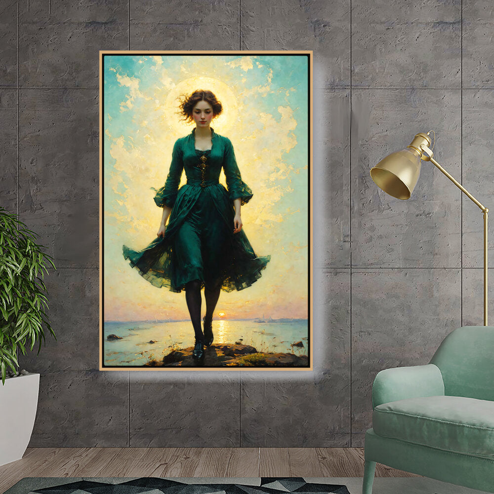 A Young Woman - FLOATING FRAME