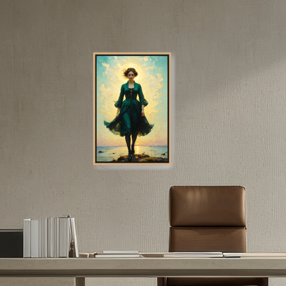 A Young Woman - FLOATING FRAME