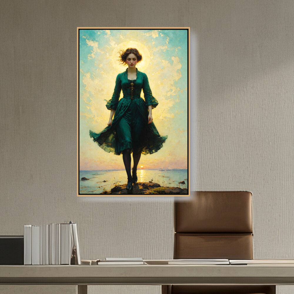 A Young Woman - FLOATING FRAME