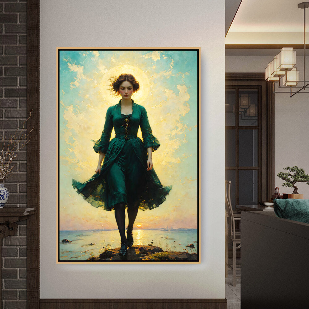 A Young Woman - FLOATING FRAME