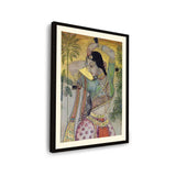 Indian Woman Painting Print - WALL MOUNT FRAME