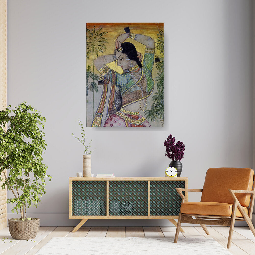 Indian Woman Painting Print