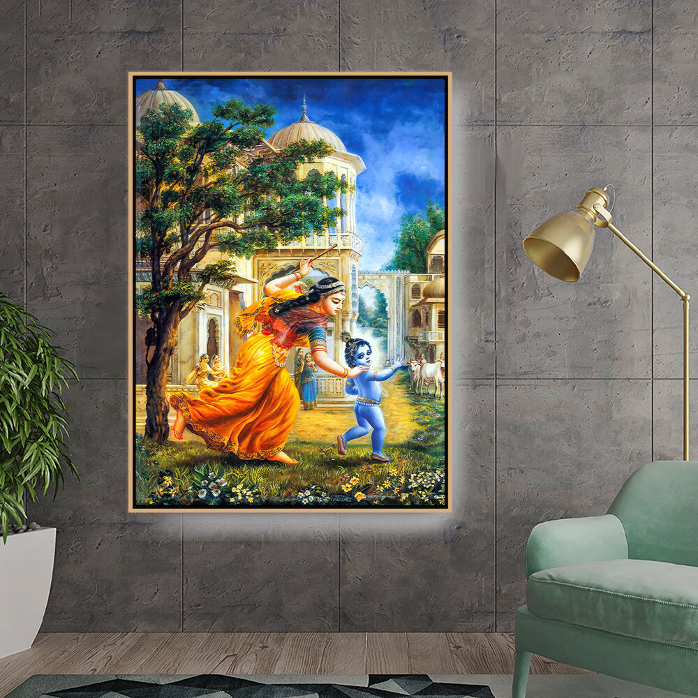 Krishna In Vrindavan - FLOATING FRAME