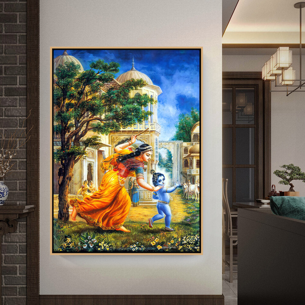 Krishna In Vrindavan - FLOATING FRAME