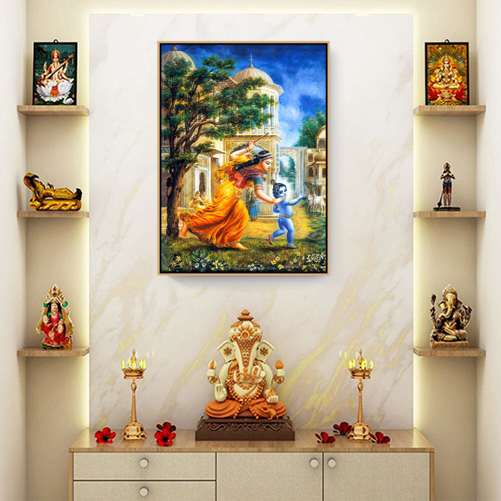 Krishna In Vrindavan - FLOATING FRAME