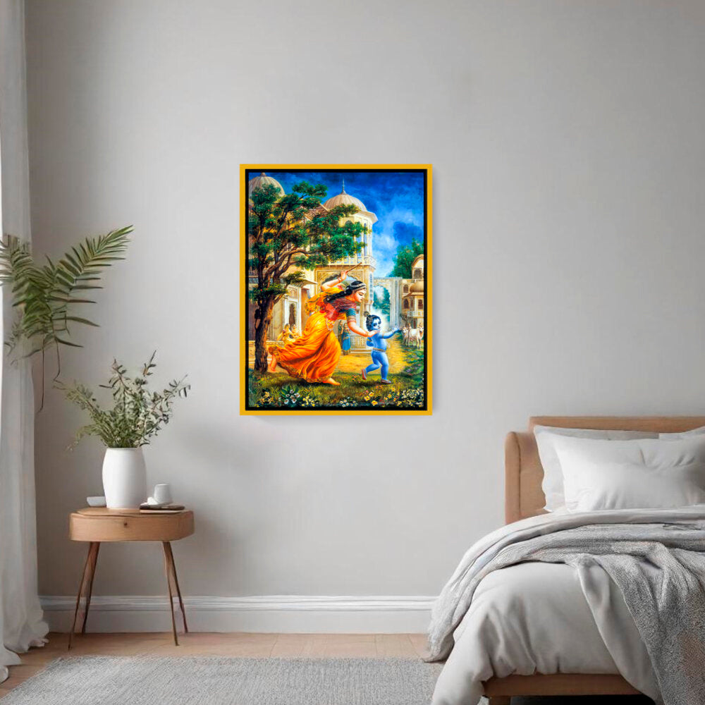 Krishna In Vrindavan - FLOATING FRAME