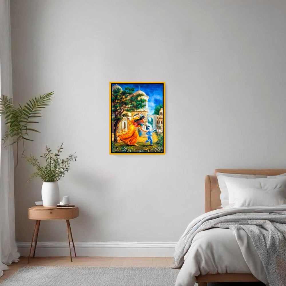 Krishna In Vrindavan - FLOATING FRAME