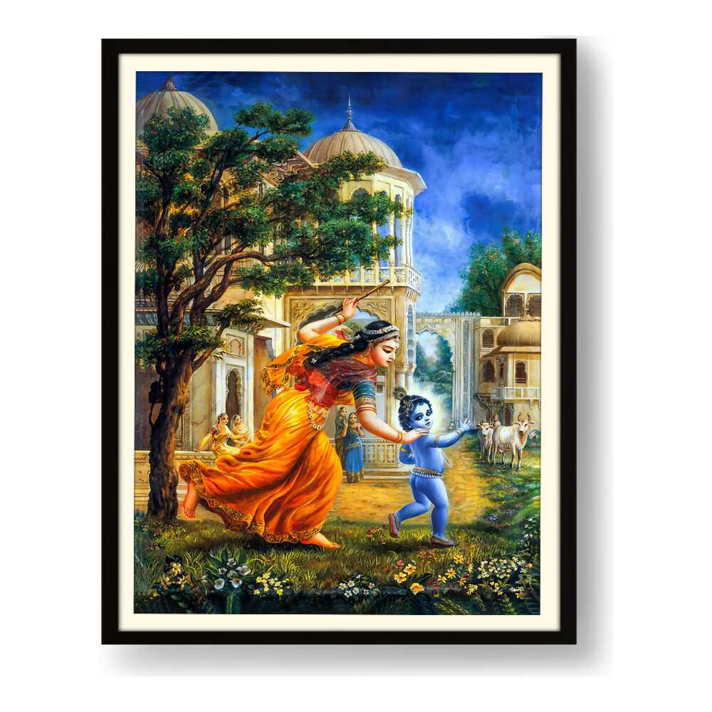 Krishna In Vrindavan - WALL MOUNT FRAME