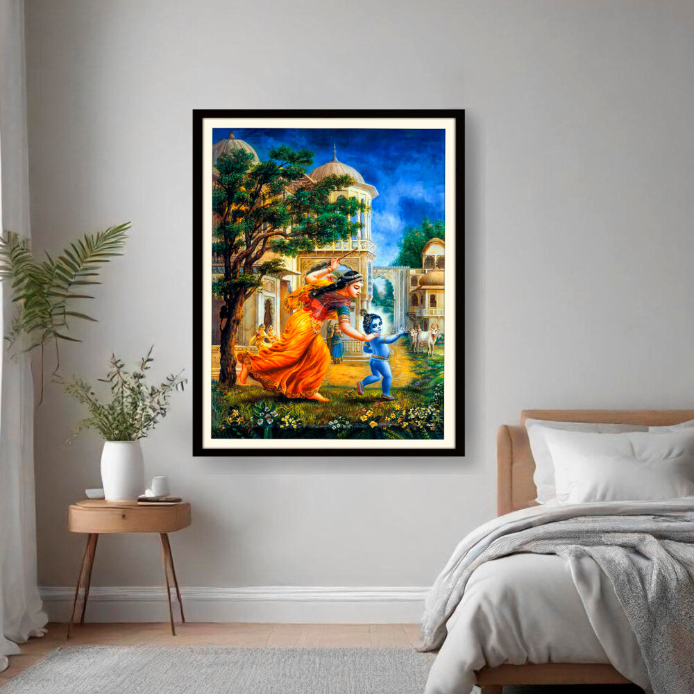 Picasoul - Artist - Krishna In Vrindavan - WALL MOUNT FRAME