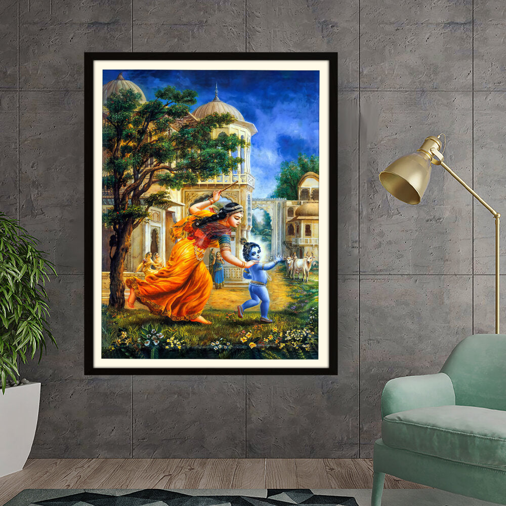 Krishna In Vrindavan - WALL MOUNT FRAME