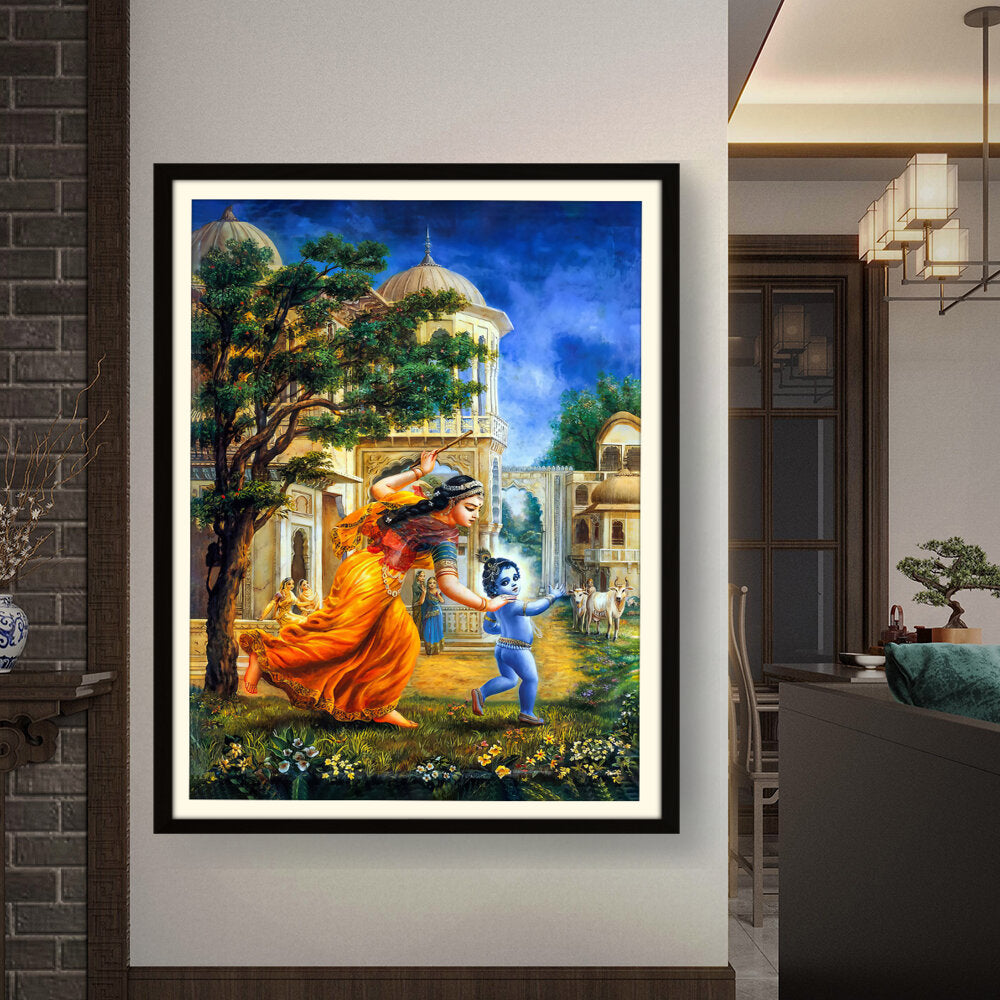 Krishna In Vrindavan - WALL MOUNT FRAME