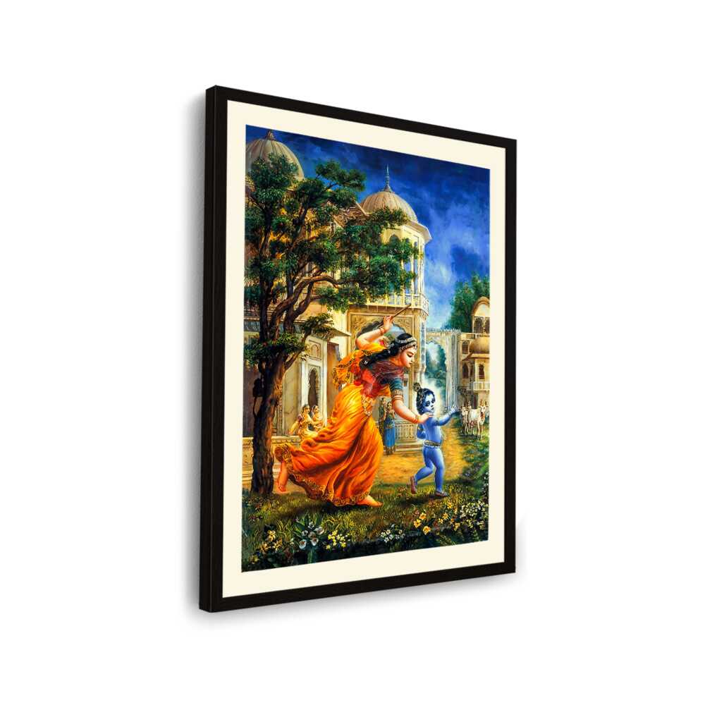 Krishna In Vrindavan - WALL MOUNT FRAME