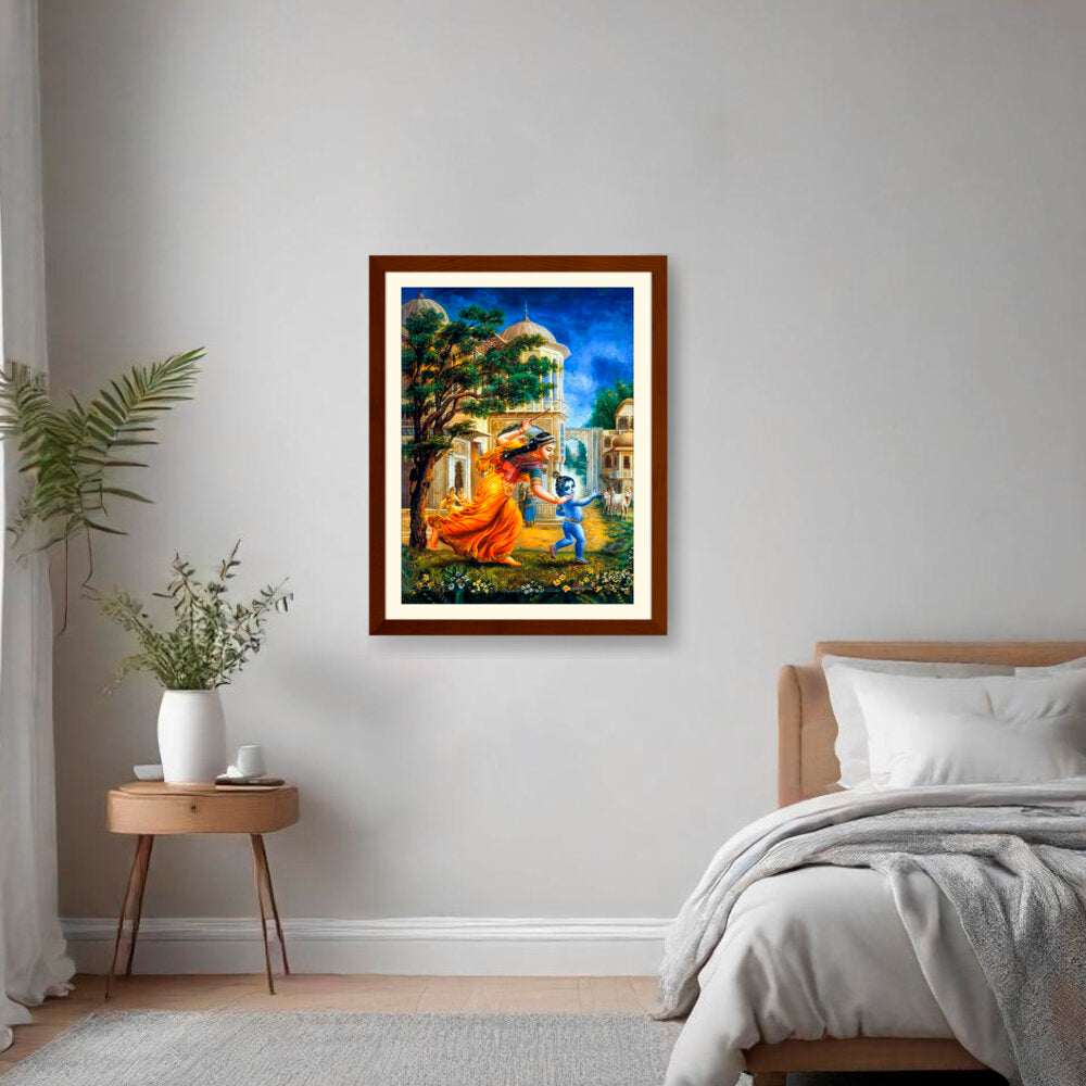 Krishna In Vrindavan - WALL MOUNT FRAME