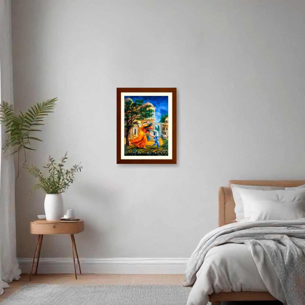 Krishna In Vrindavan - WALL MOUNT FRAME