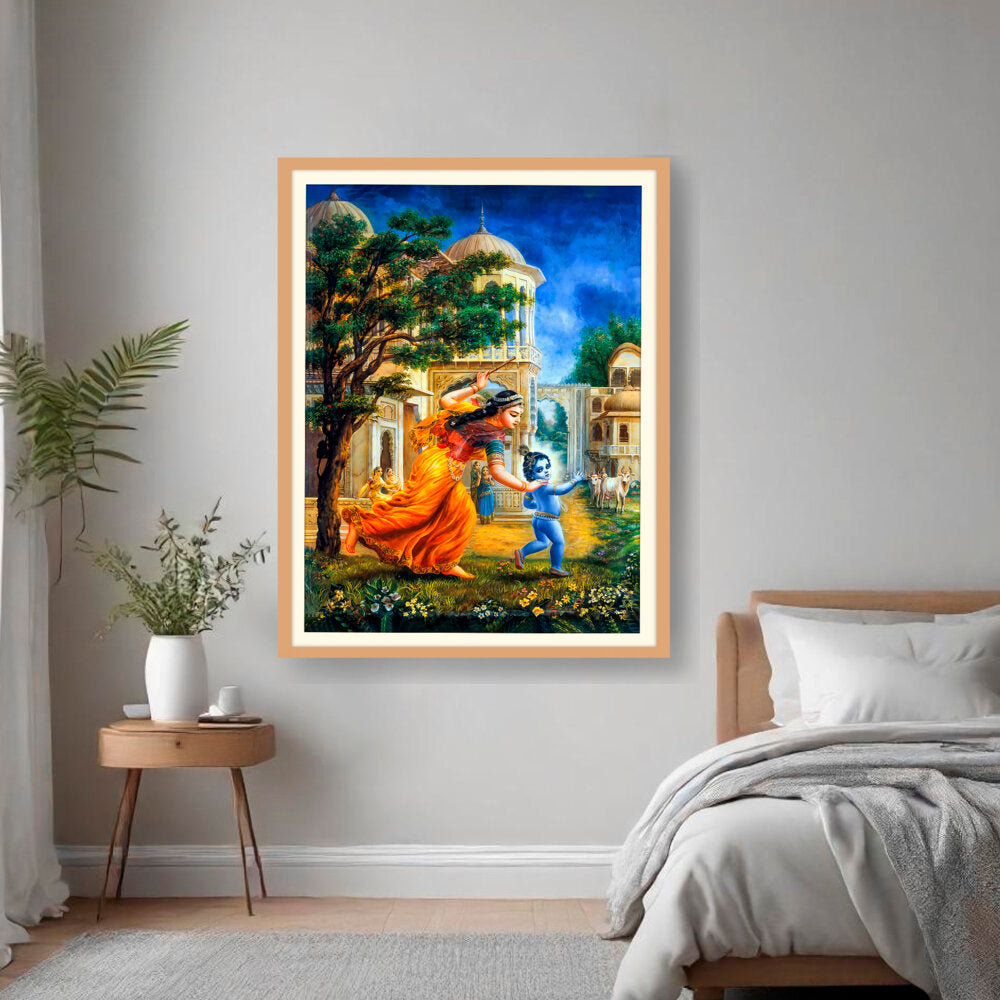 Krishna In Vrindavan - WALL MOUNT FRAME