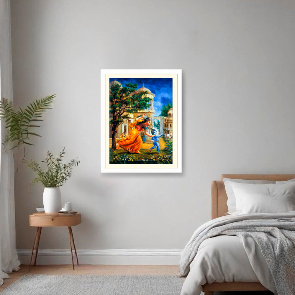 Krishna In Vrindavan - WALL MOUNT FRAME