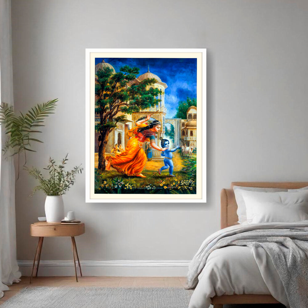 Krishna In Vrindavan - WALL MOUNT FRAME