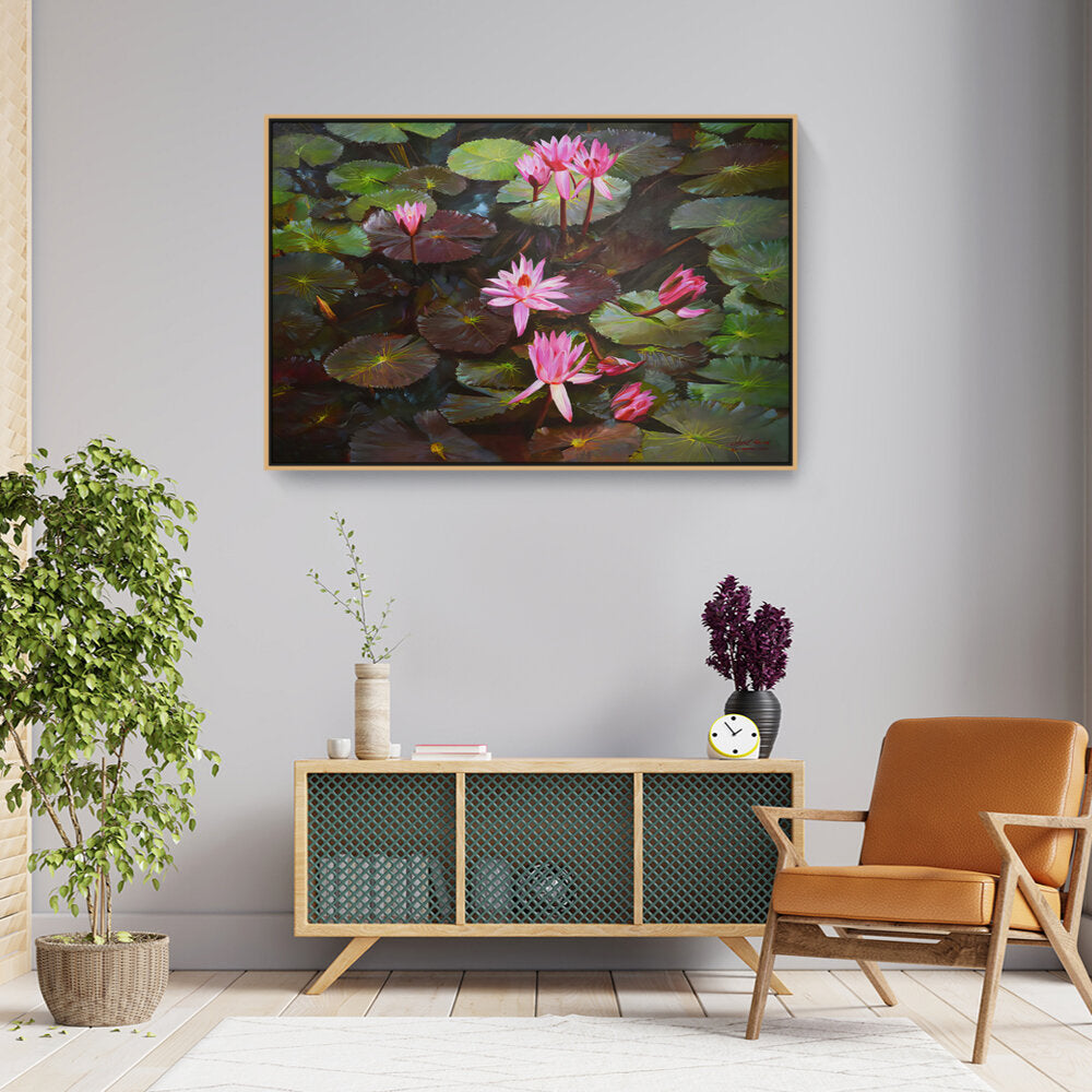 Lotus Flowers - FLOATING FRAME