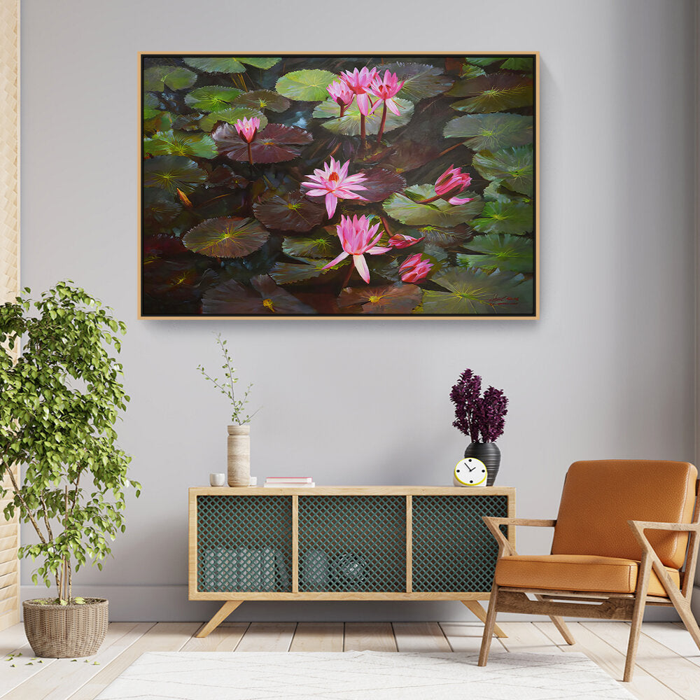 Lotus Flowers - FLOATING FRAME