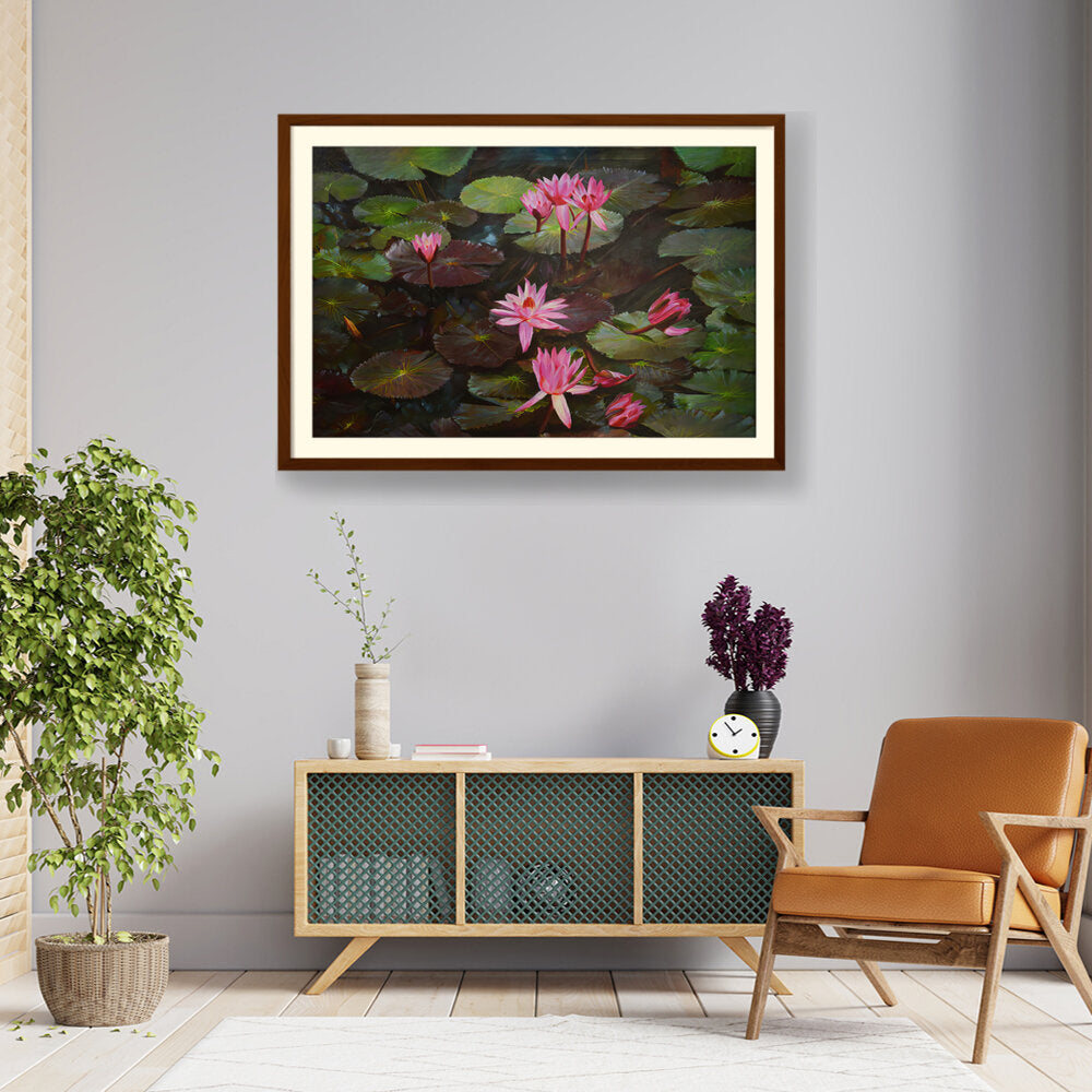 Lotus Flowers - WALL MOUNT FRAME