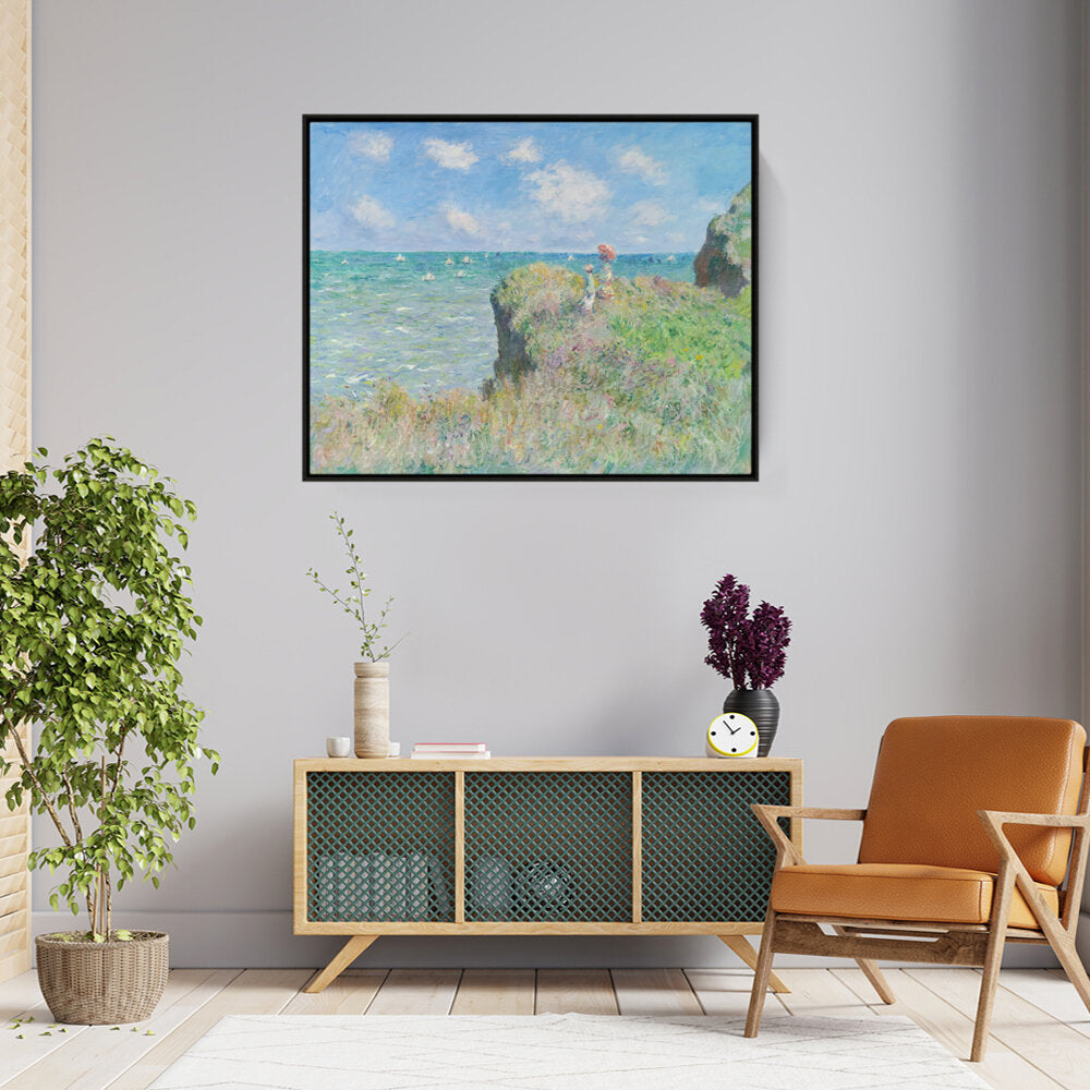 The Cliff Walk At Pourville - FLOATING FRAME