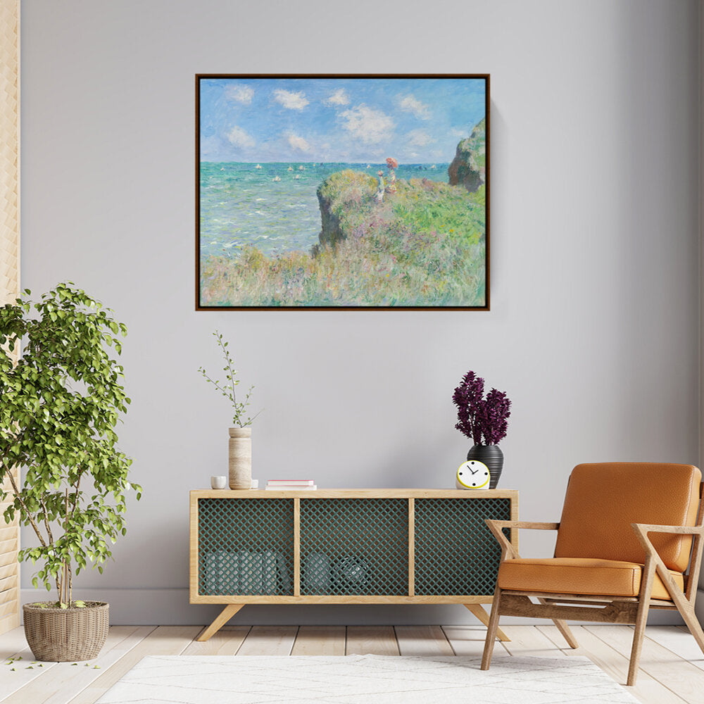 The Cliff Walk At Pourville - FLOATING FRAME