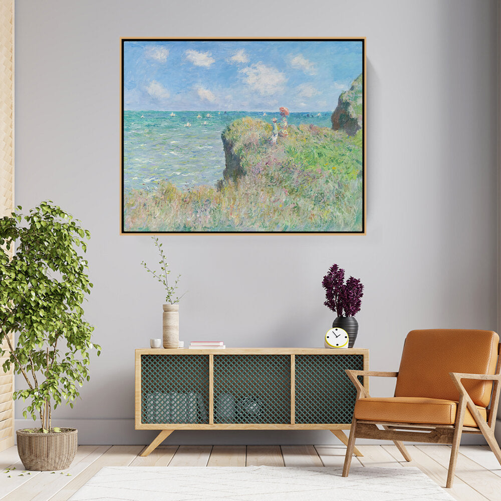The Cliff Walk At Pourville - FLOATING FRAME