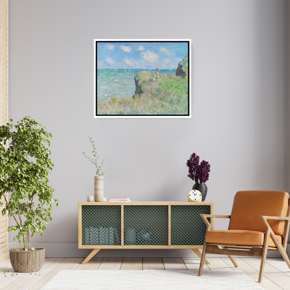 The Cliff Walk At Pourville - FLOATING FRAME