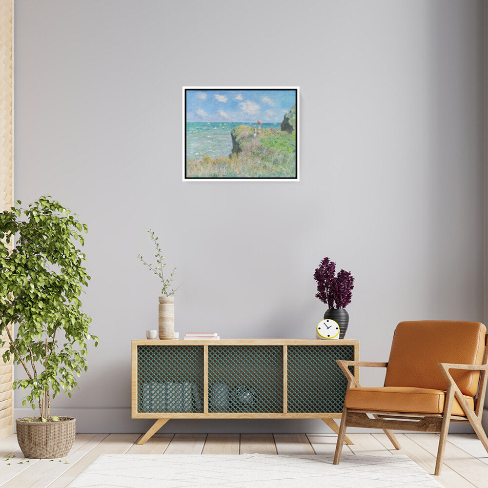 The Cliff Walk At Pourville - FLOATING FRAME