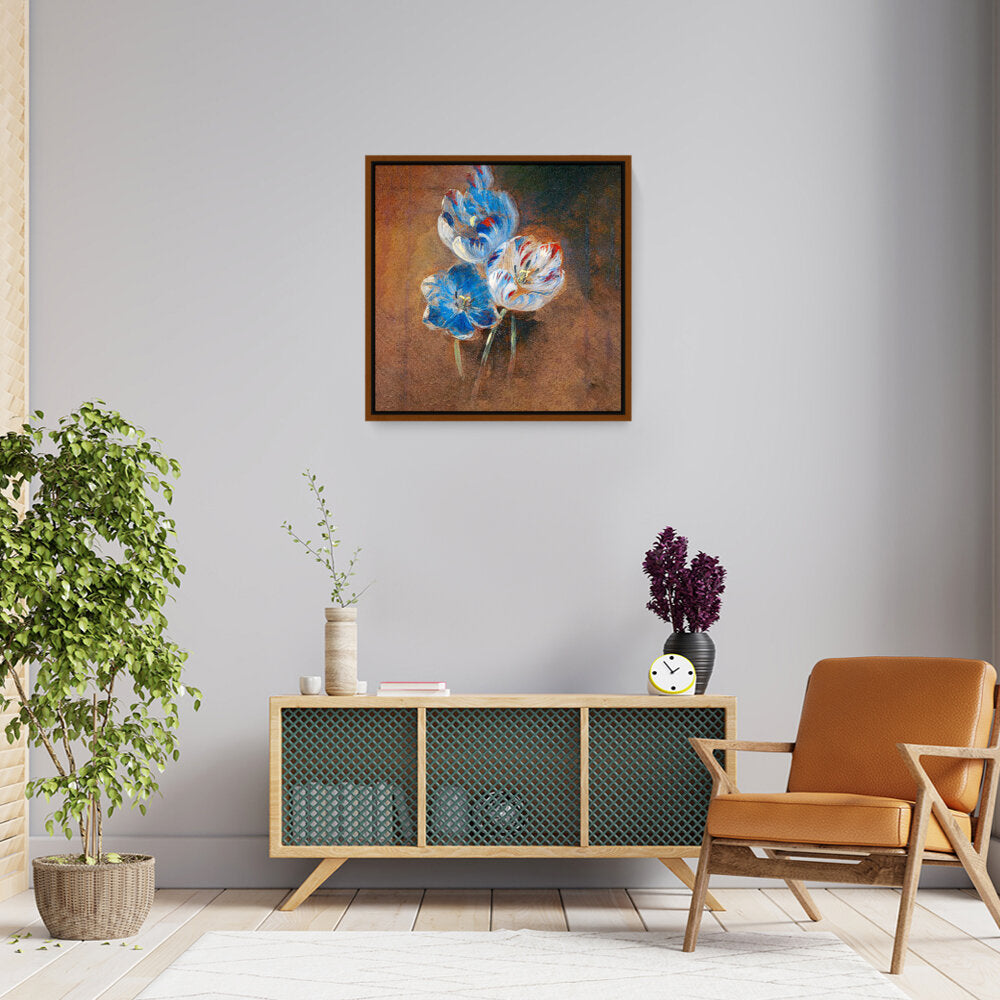 Study Of Three Parrot Tulips - FLOATING FRAME