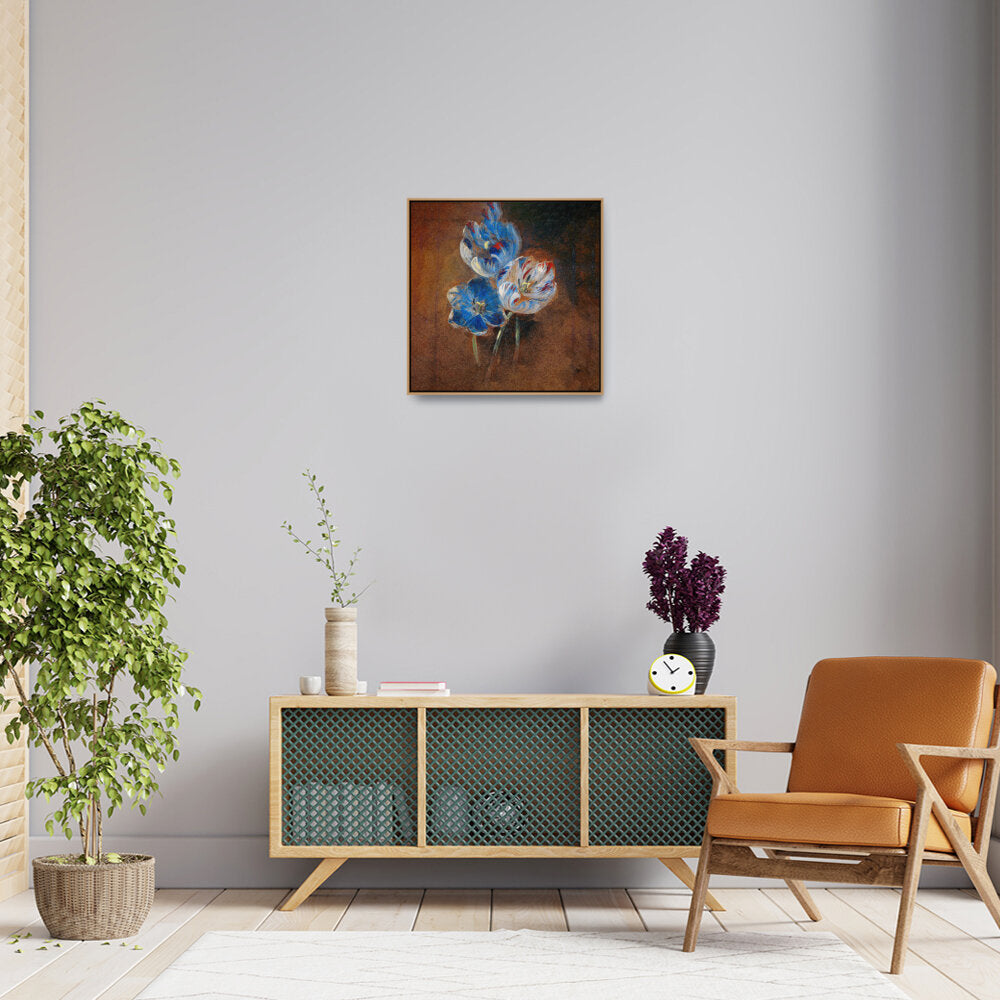 Study Of Three Parrot Tulips - FLOATING FRAME