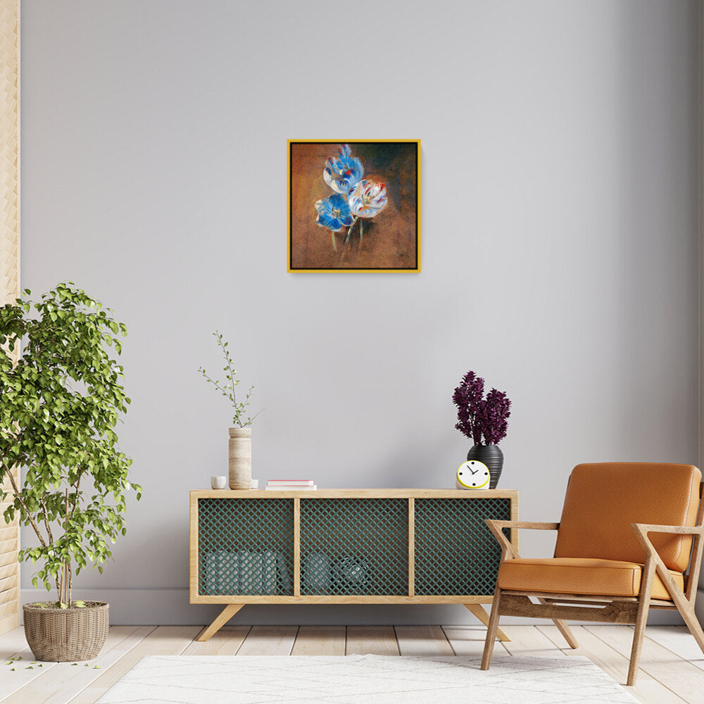 Study Of Three Parrot Tulips - FLOATING FRAME