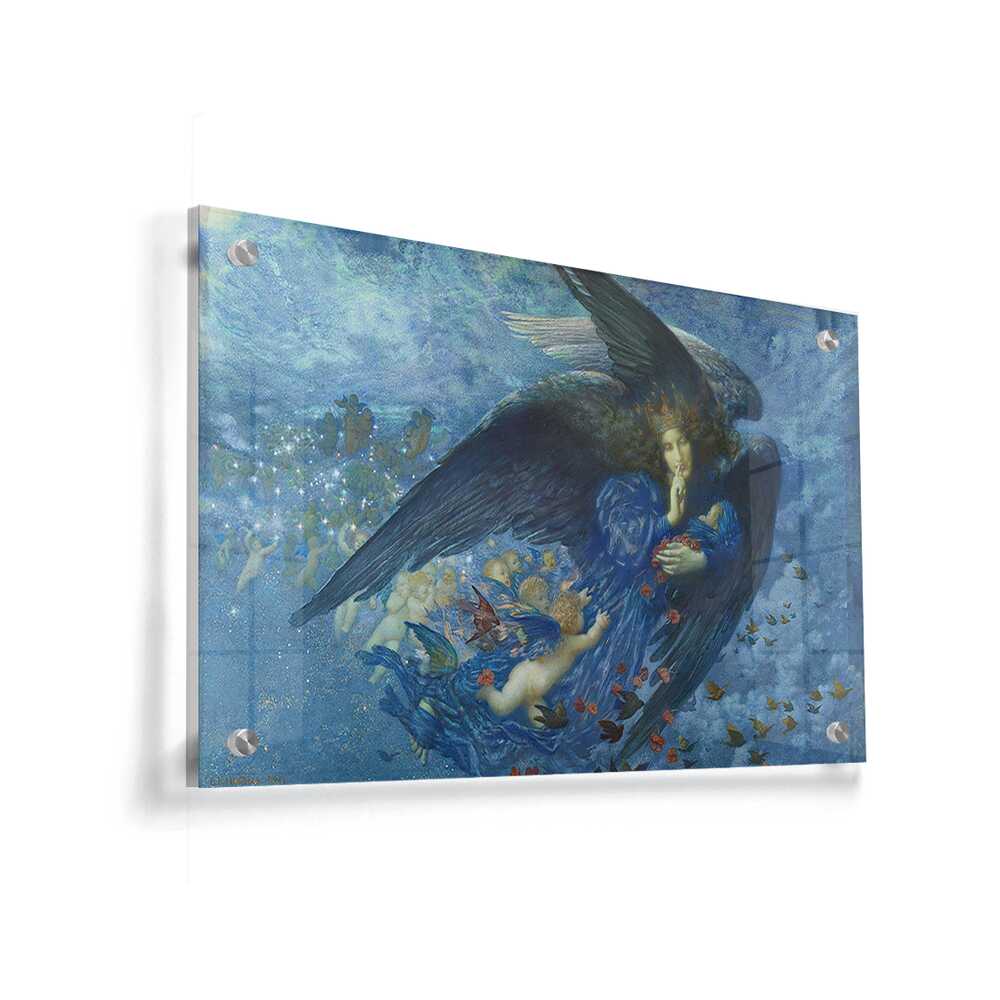 Night With Her Train Of Stars - Acrylic Wall Photo