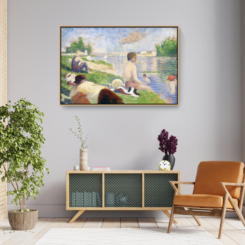 Bathers At Asni̬res - FLOATING FRAME