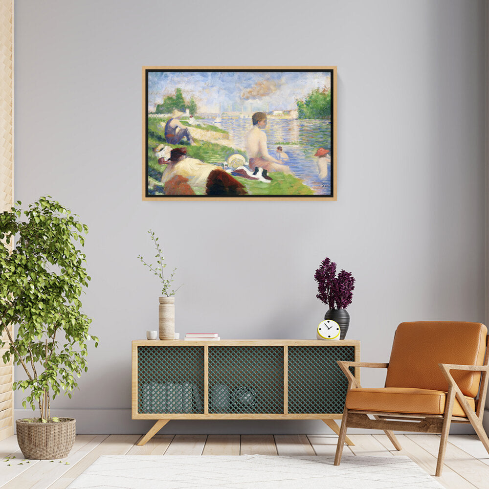 Bathers At Asni̬res - FLOATING FRAME