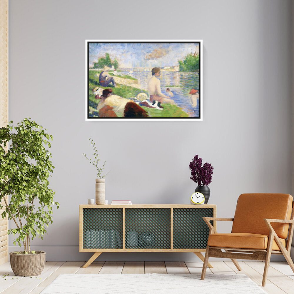 Bathers At Asni̬res - FLOATING FRAME