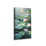 Lotus Lilies In A Pond - Wall Canvas