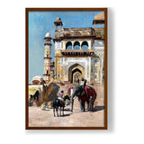 Before The Great Jami Masjid - Framed Canvas