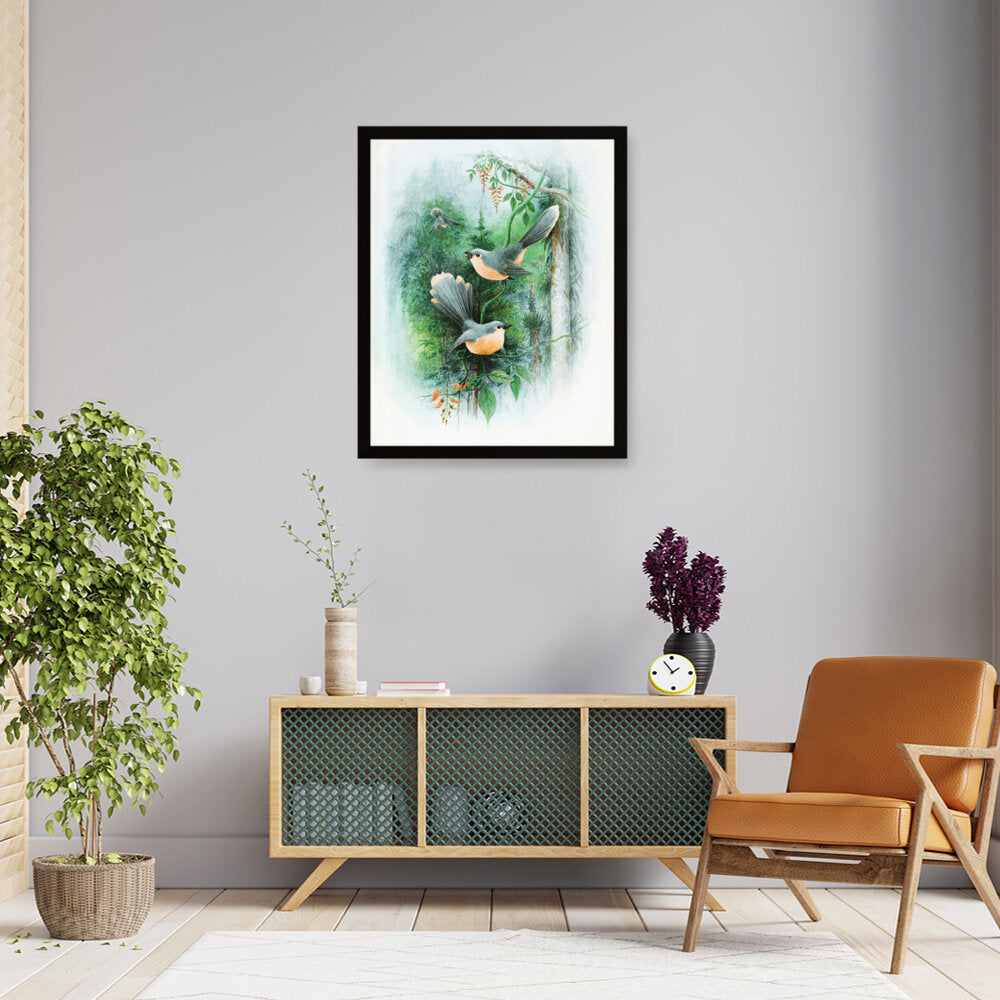 Bird Art - Framed Canvas