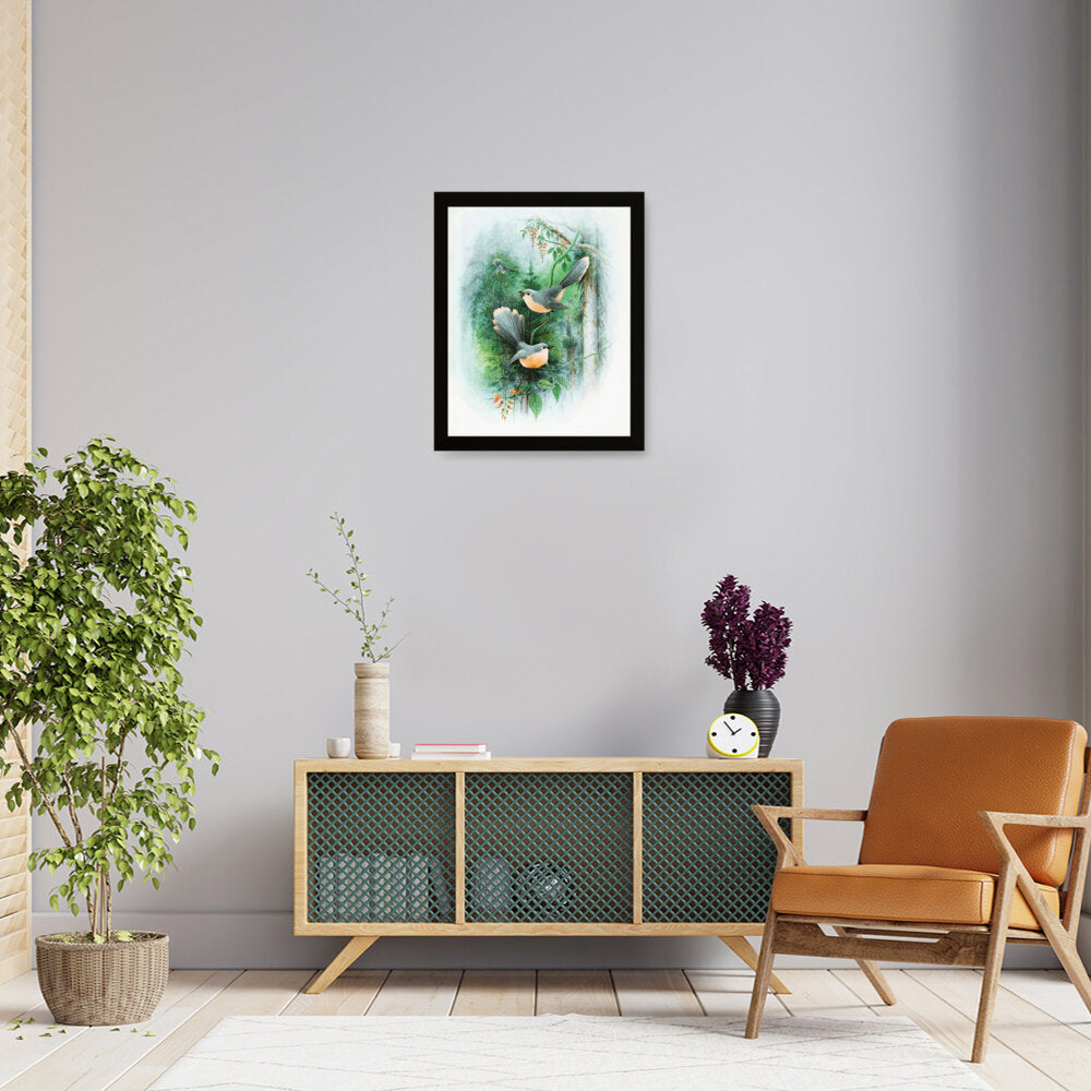 Bird Art - Framed Canvas