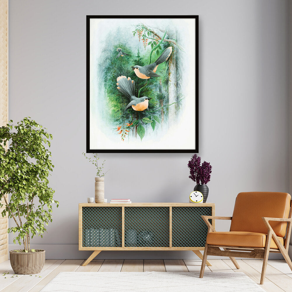 Bird Art - Framed Canvas