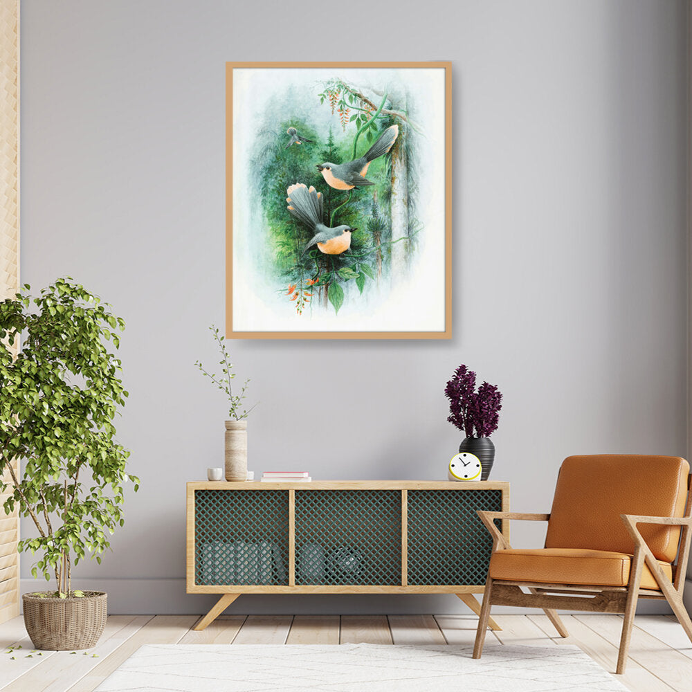 Bird Art - Framed Canvas