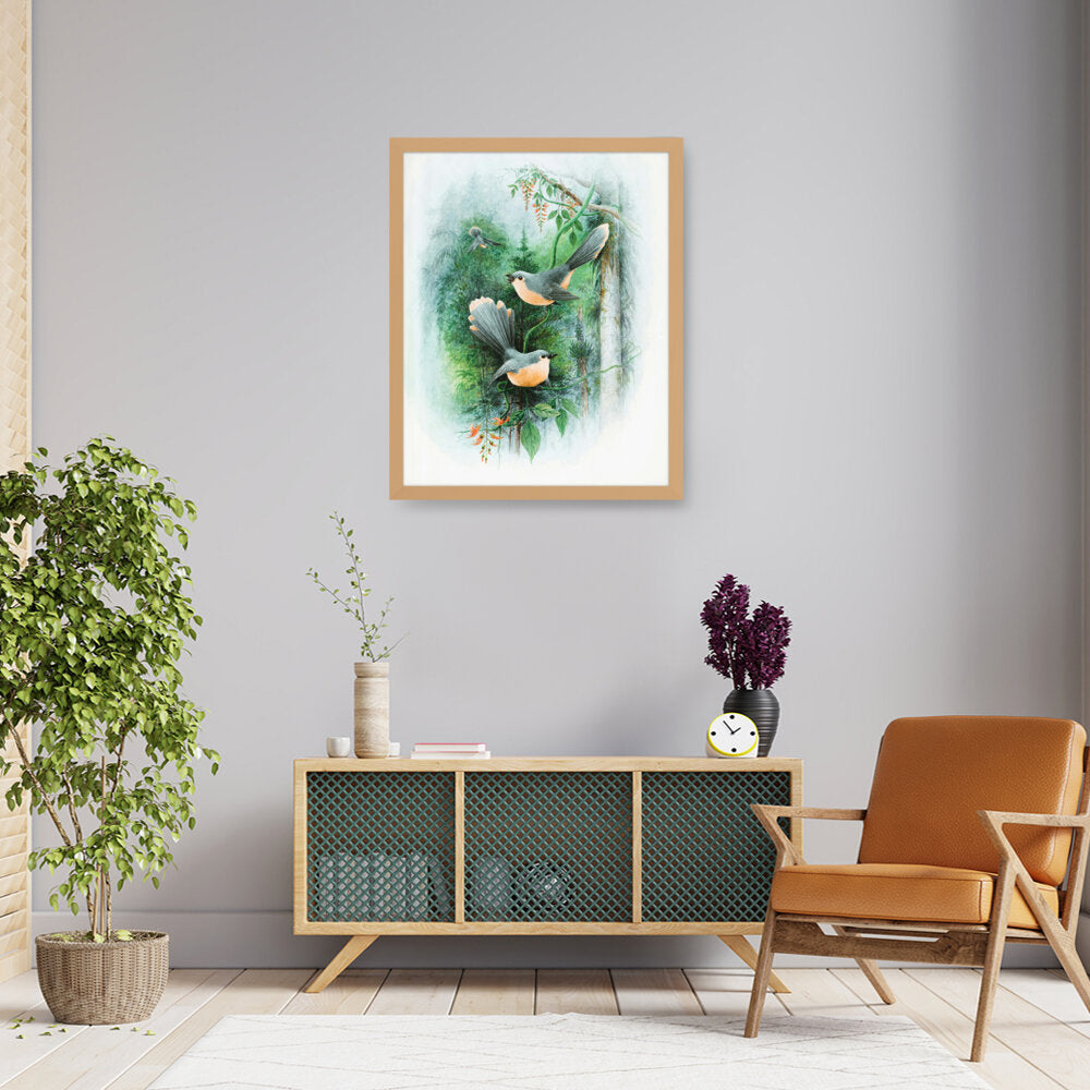 Bird Art - Framed Canvas